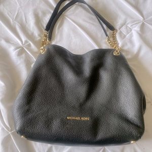 Michael Kors shoulder bag leather tote black gold large